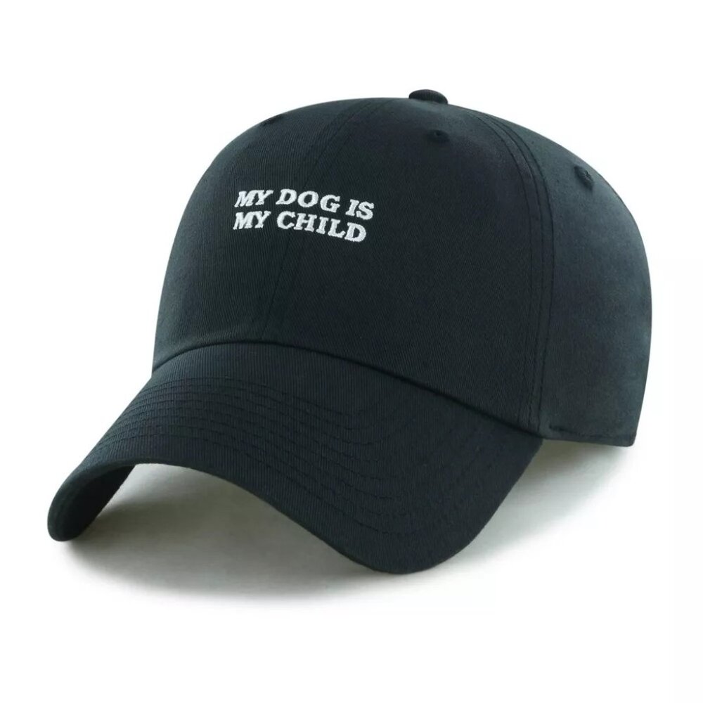 NEW Lifestyle Adult My Dog is My Child Cotton Baseball Hat - Black